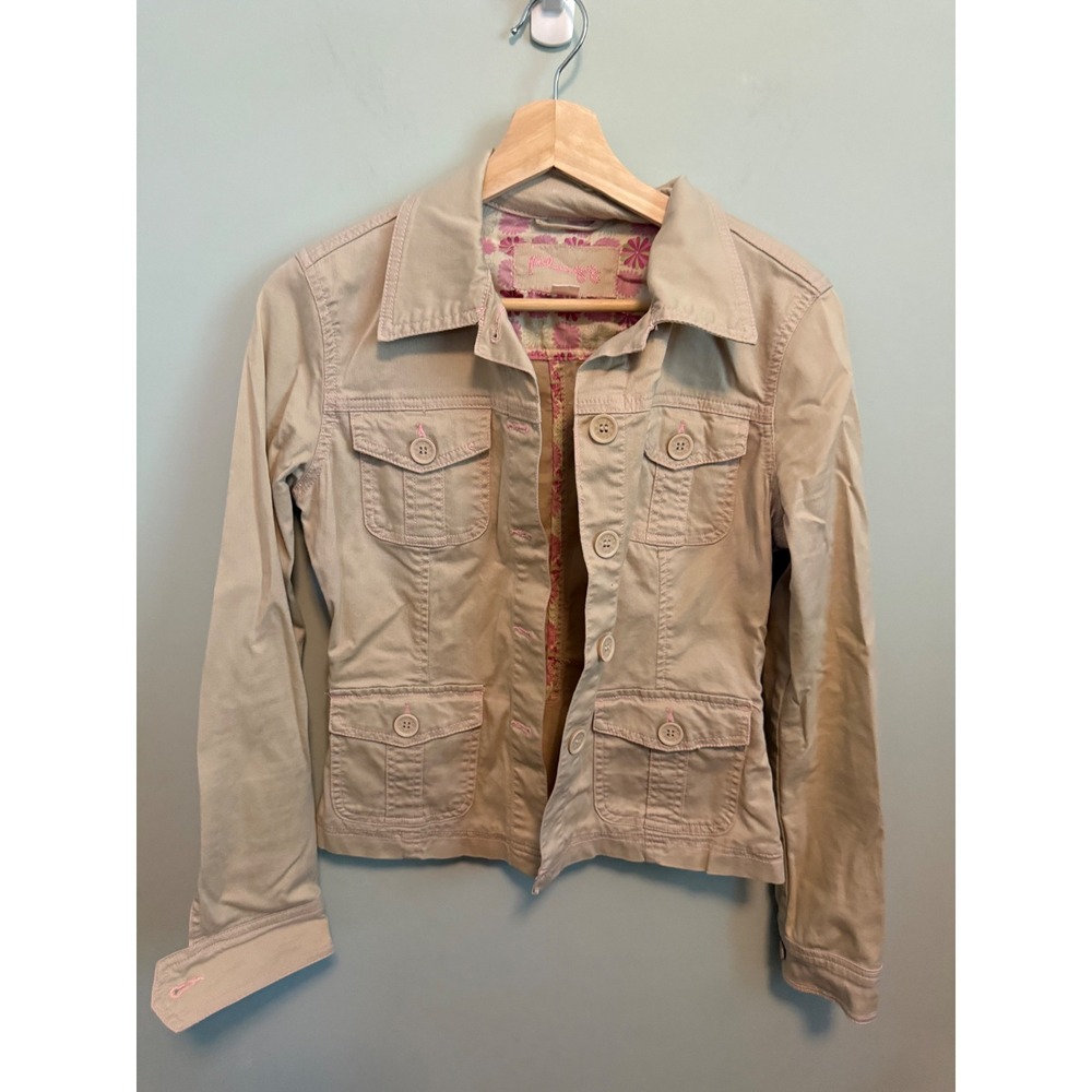Phard Billionaire Boys Club Tan Khaki Utility Jacket Pink Floral Lining Medium